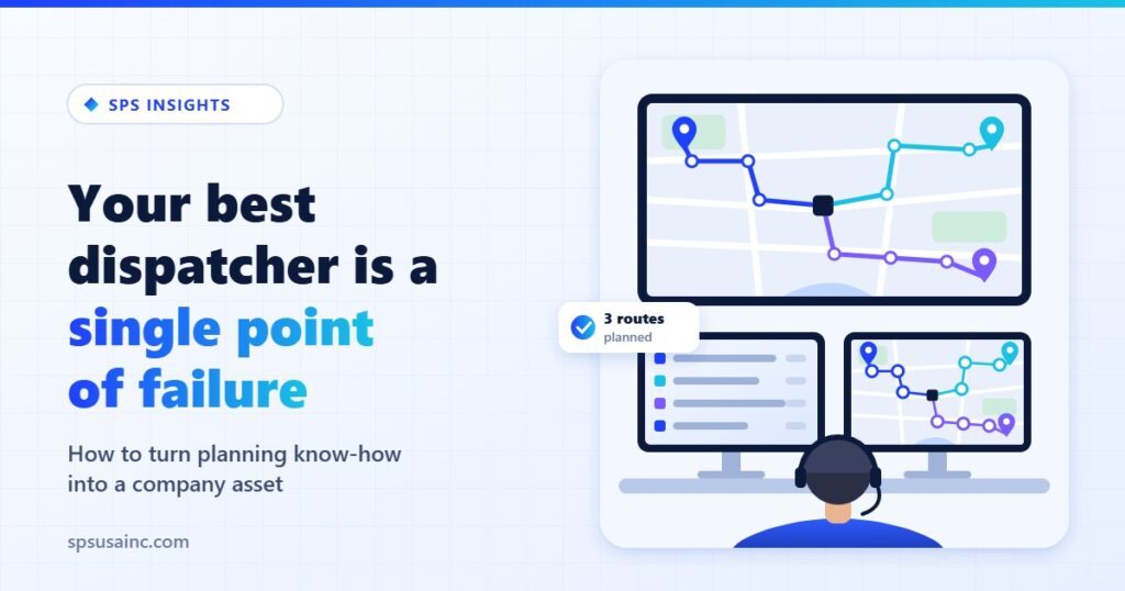 Your best dispatcher is a single point of failure - a dispatcher planning delivery routes on map screens