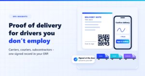 Proof of delivery for drivers you don’t employ: a delivery note with a QR code, the recipient’s phone and three kinds of carriers